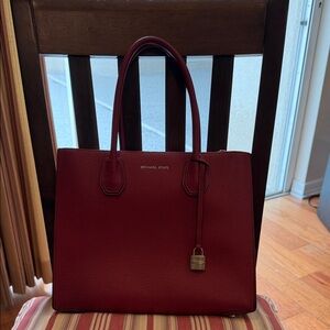 Michael Kors Burgundy Leather Tote